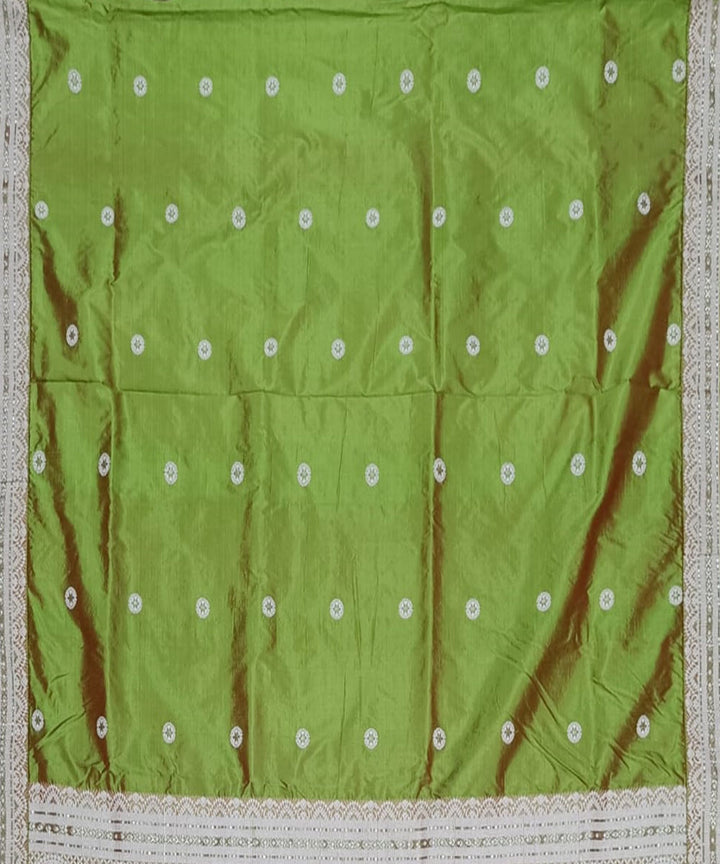 Light green cream silk handloom assam saree