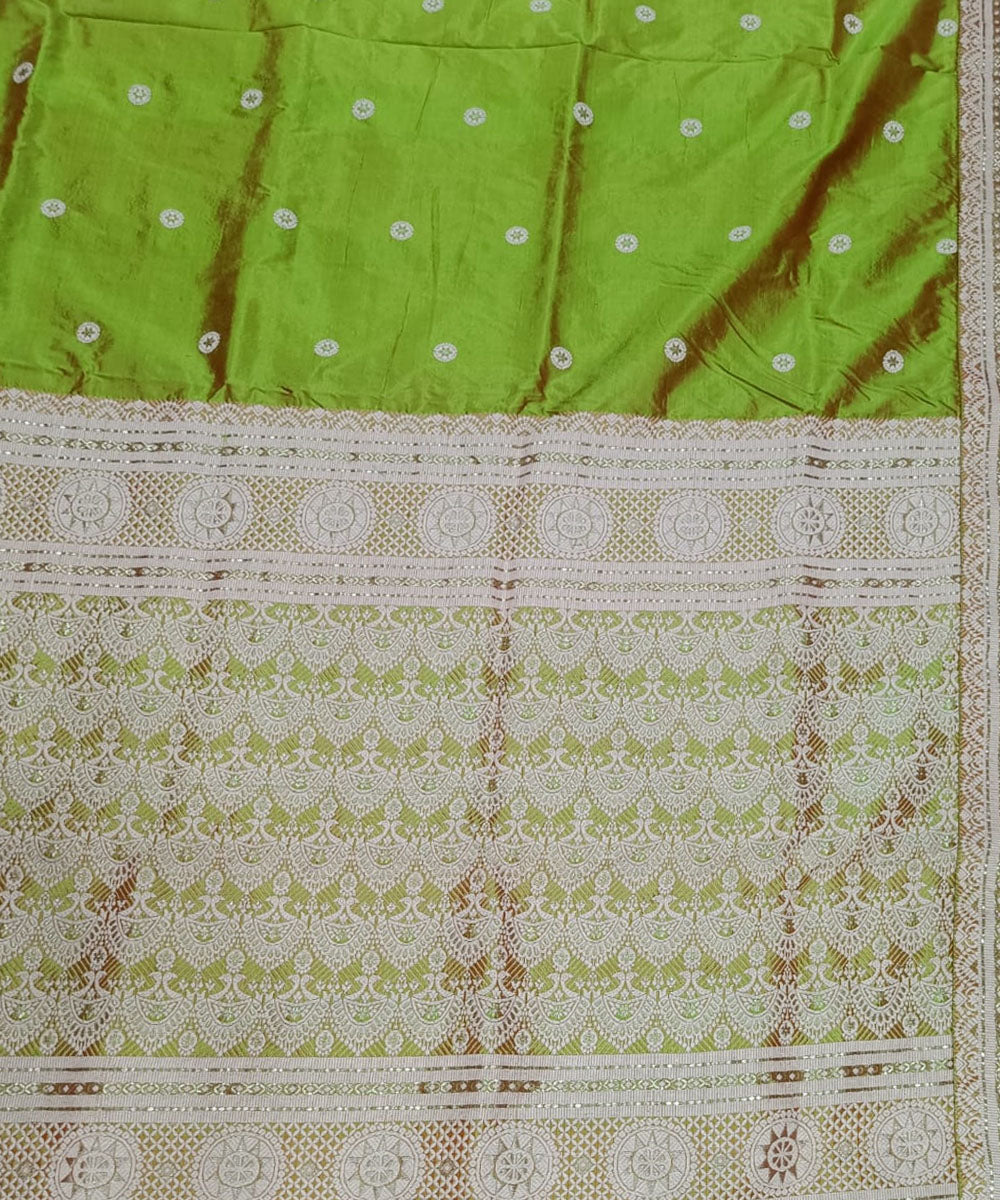 Light green cream silk handloom assam saree