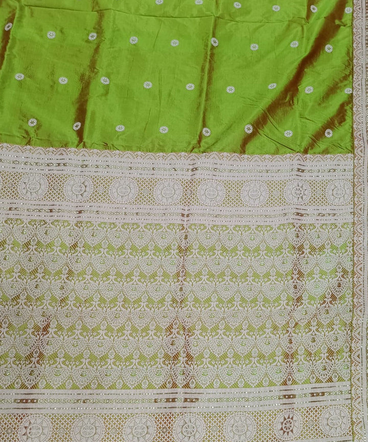 Light green cream silk handloom assam saree