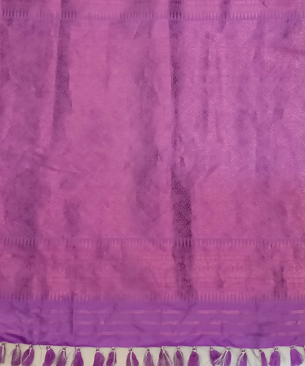 Purple all over silk handloom assam saree