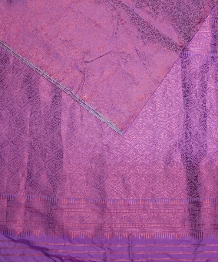 Purple all over silk handloom assam saree