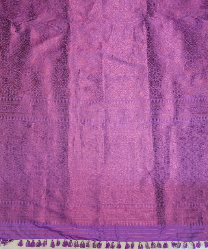 Purple all over silk handloom assam saree