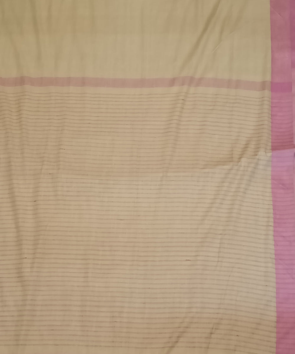 Brown purple eri silk handloom assam saree