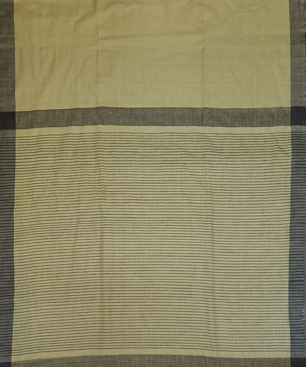 Yellow black eri silk handloom assam saree