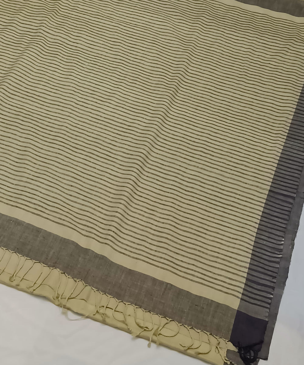 Yellow black eri silk handloom assam saree