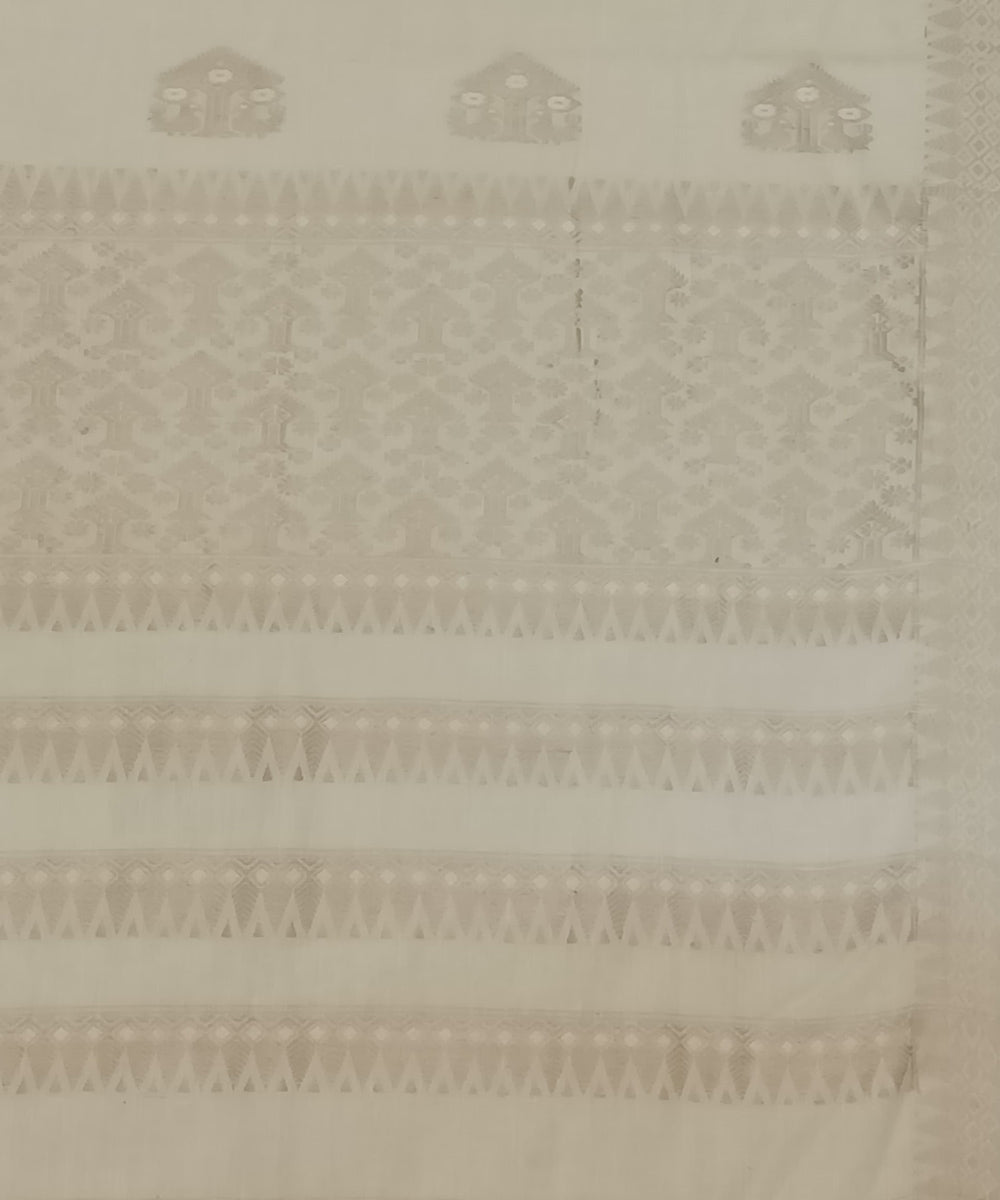 Offwhite allover eri silk handloom assam saree