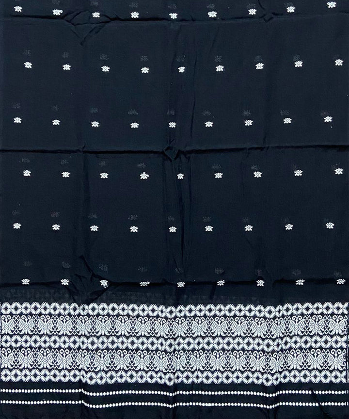 Black white handloom cotton assam stole