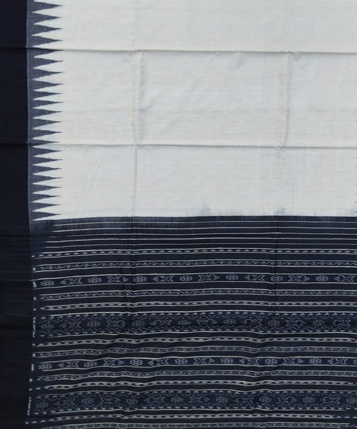 Offwhite black tussar silk handloom gopalpur saree