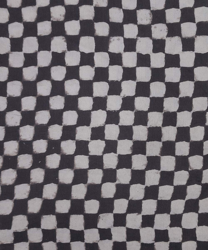 TGL Black white hand block printed modal fabric