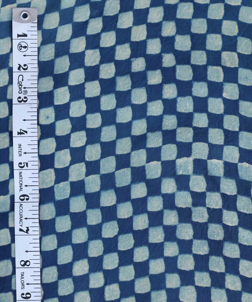 TGL Blue white hand block print modal fabric