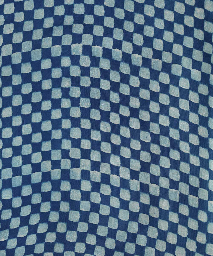TGL Blue white hand block print modal fabric