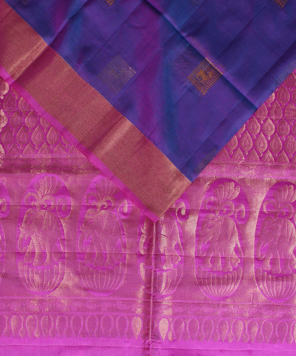 Lavender pink handwoven karnataka silk saree