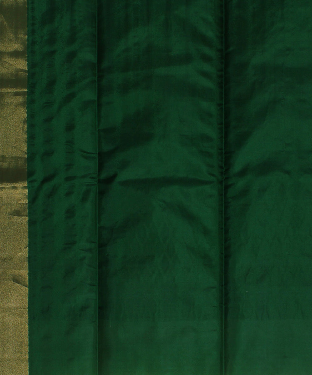 Peach green handwoven karnataka silk saree