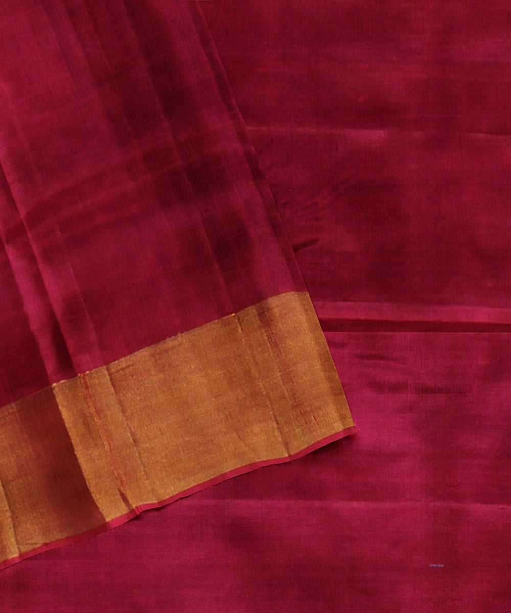 Cyan blue pink pallu silk handloom karnataka saree