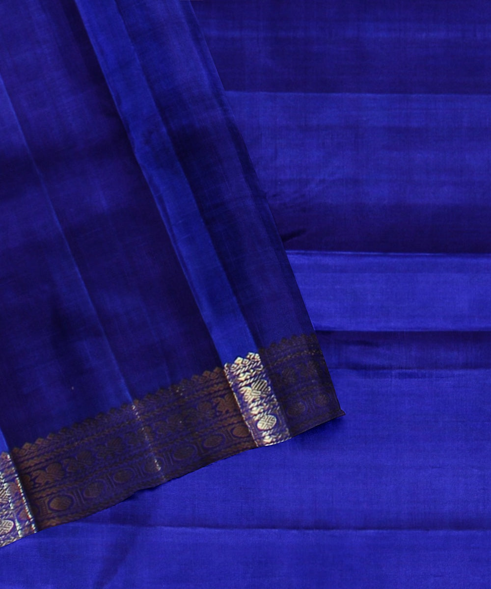 Pink purple pallu karnataka handloom silk saree