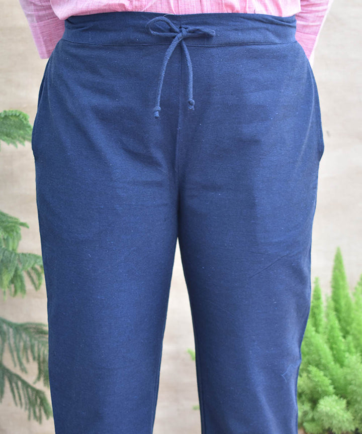 Blue handwoven mangalgiri cotton pant