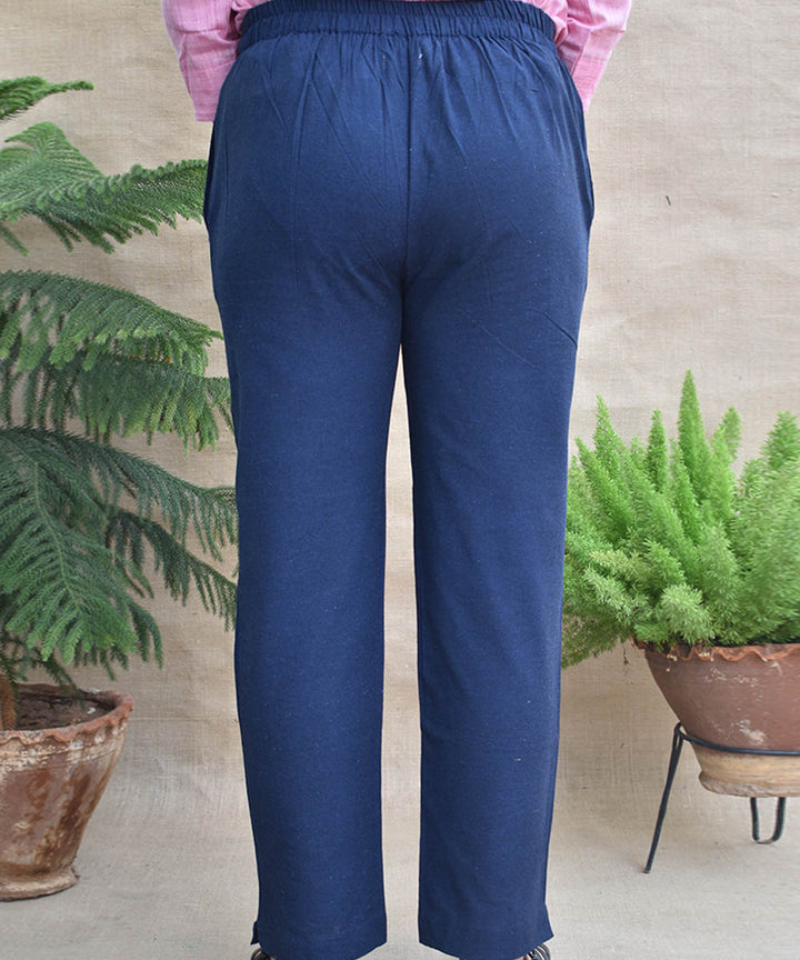 Blue handwoven mangalgiri cotton pant