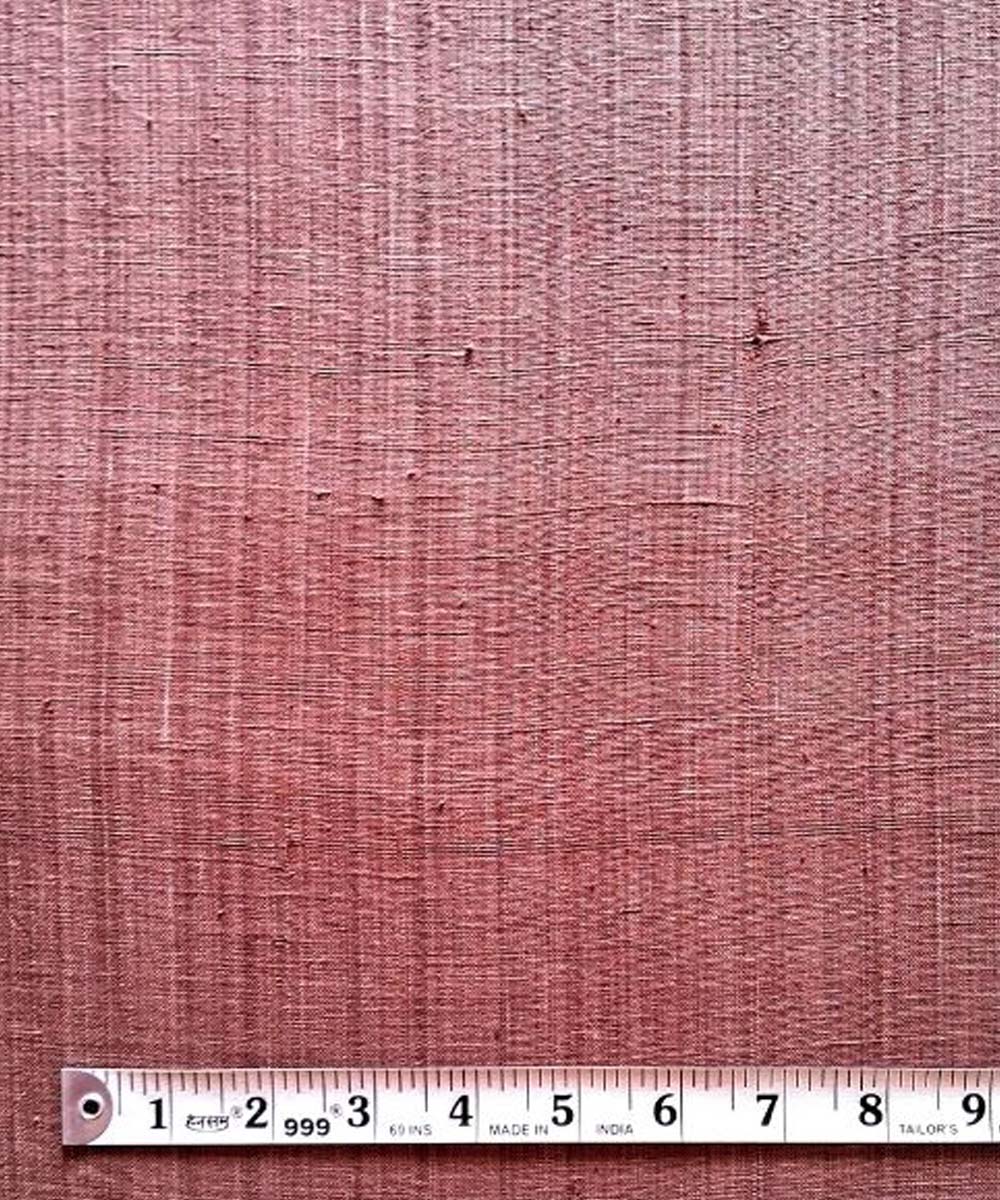 Brown yarn dyed handwoven cotton khadi fabric