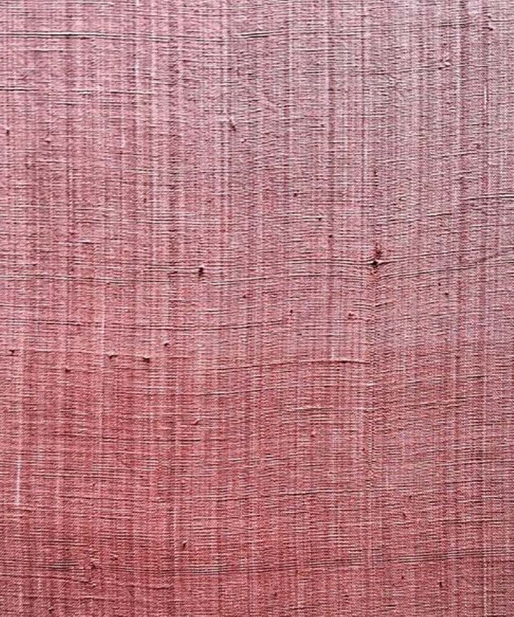 Brown yarn dyed handwoven cotton khadi fabric