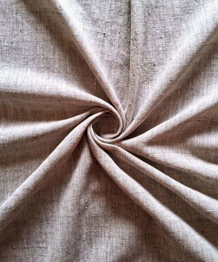 Grey yarn dyed handwoven cotton khadi fabric