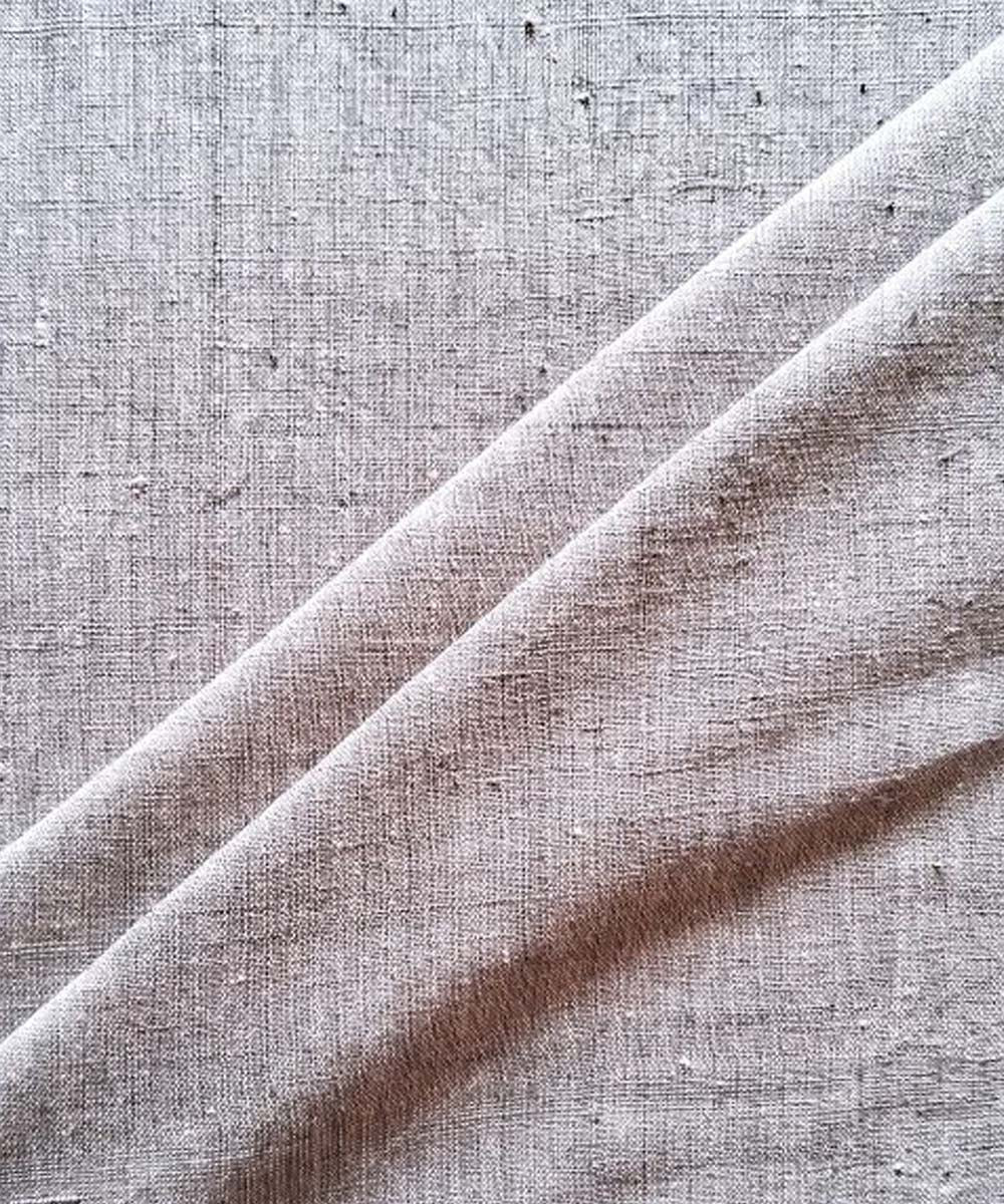 Grey yarn dyed handwoven cotton khadi fabric