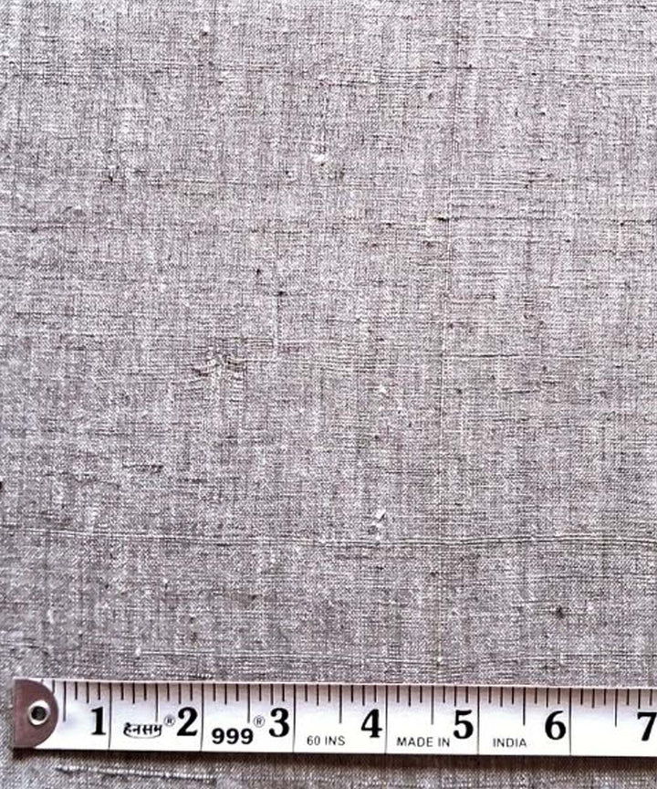 Grey yarn dyed handwoven cotton khadi fabric