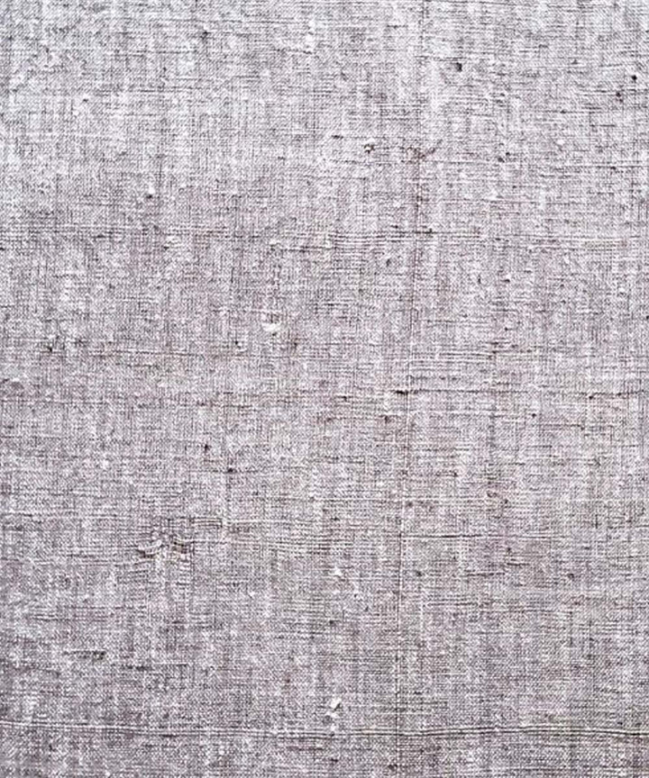 Grey yarn dyed handwoven cotton khadi fabric