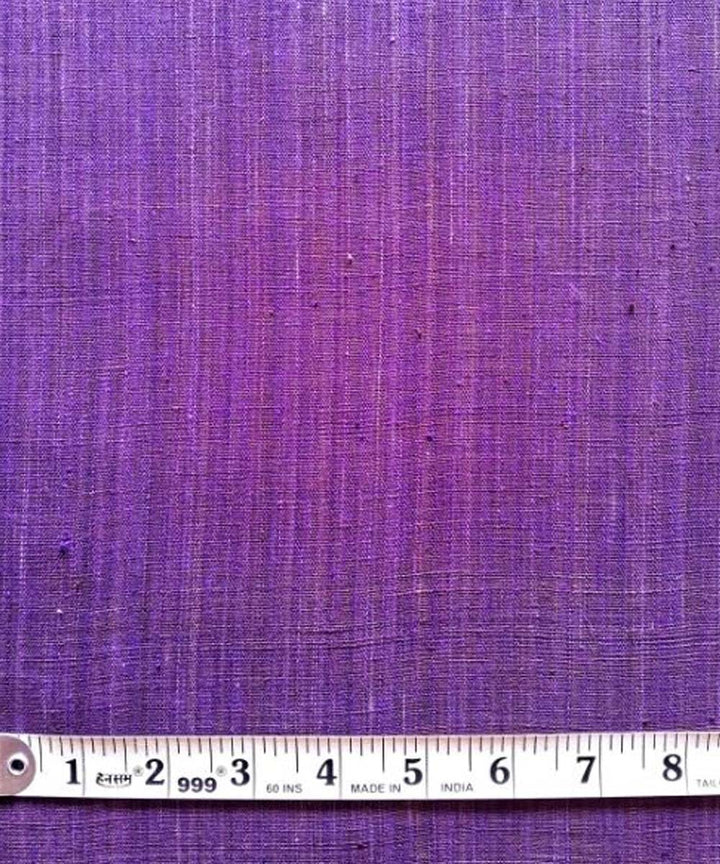 Purple yarn dyed handwoven cotton khadi fabric