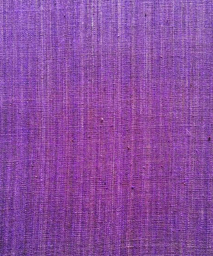 Purple yarn dyed handwoven cotton khadi fabric