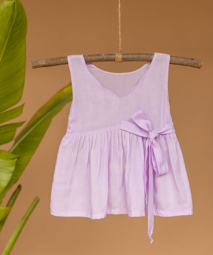 Lavender handwoven cotton tired dress