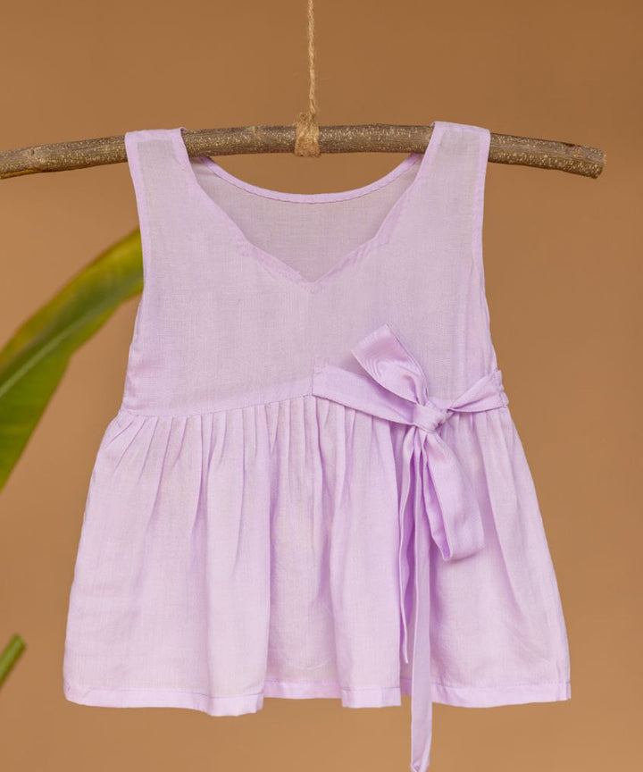 Lavender handwoven cotton tired dress