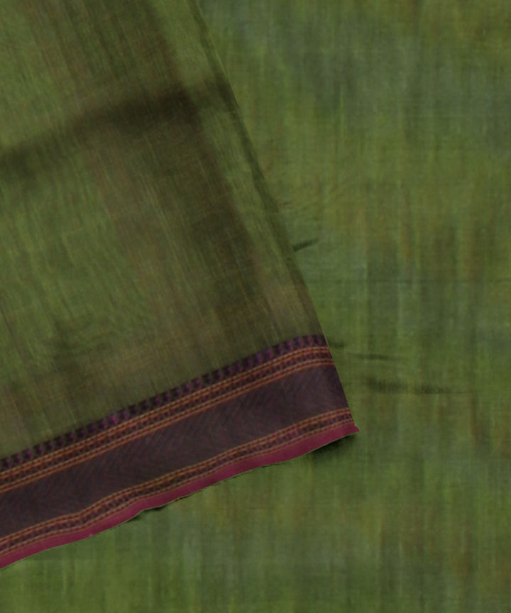 Light green maheshwari cotton silk handloom saree