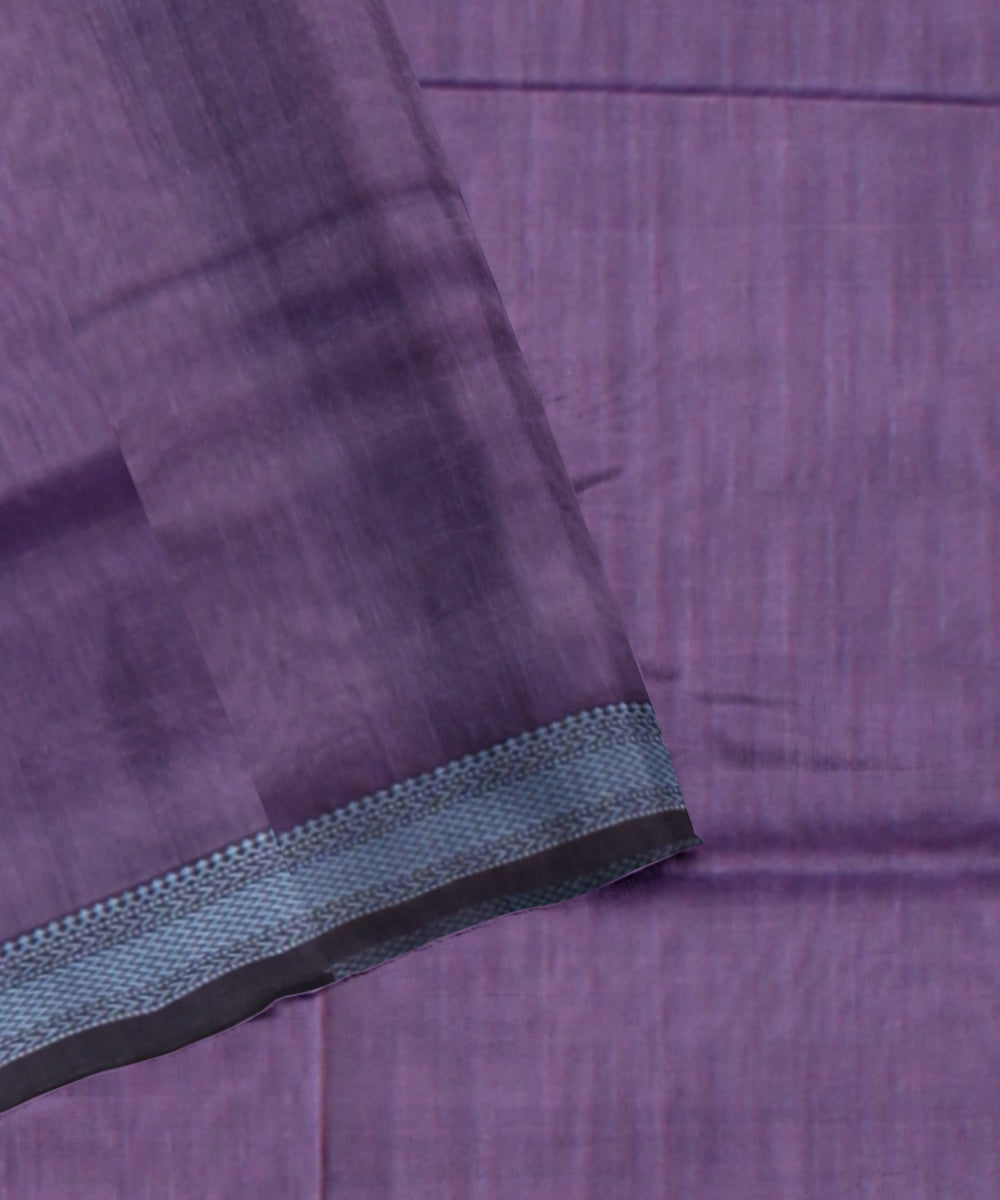 Lavendar handloom maheshwari cotton silk saree