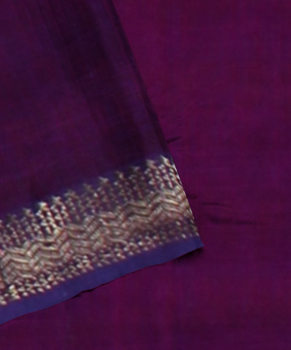 Magenta handloom maheshwari cotton silk saree