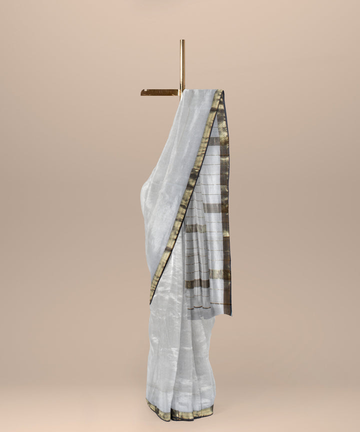 Offwhite handloom maheshwari cotton silk saree