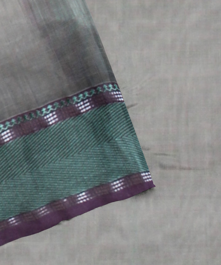 Beige maheshwari handloom cotton silk saree