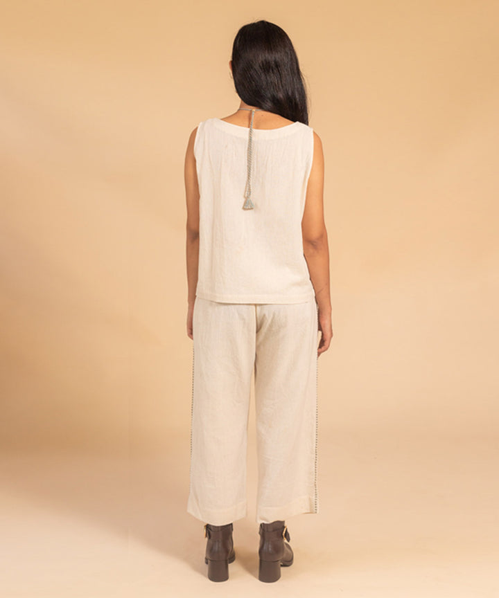 Offwhite handwoven cotton co-ord set