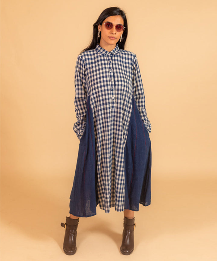 Indigo handloom cotton dress