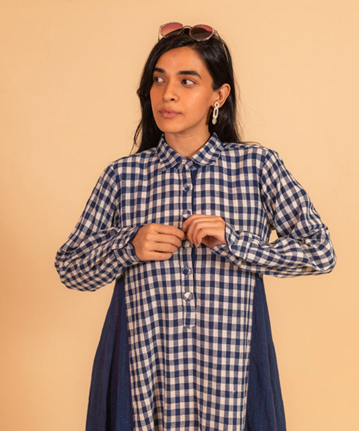 Indigo handloom cotton dress