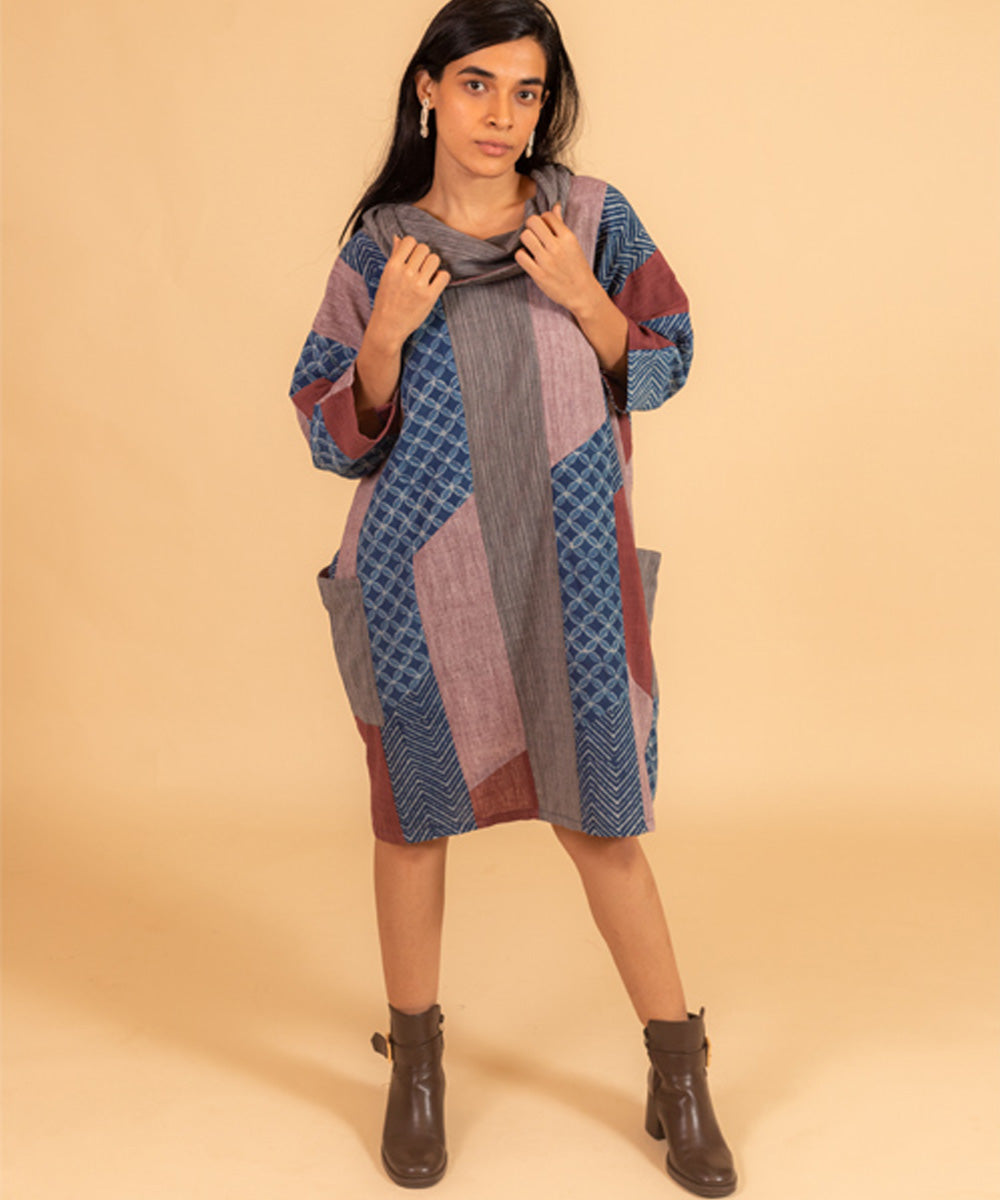Multicolor handwoven cotton tunic