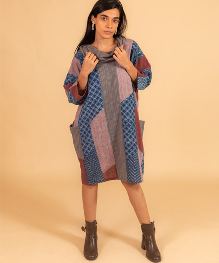 Multicolor handwoven cotton tunic
