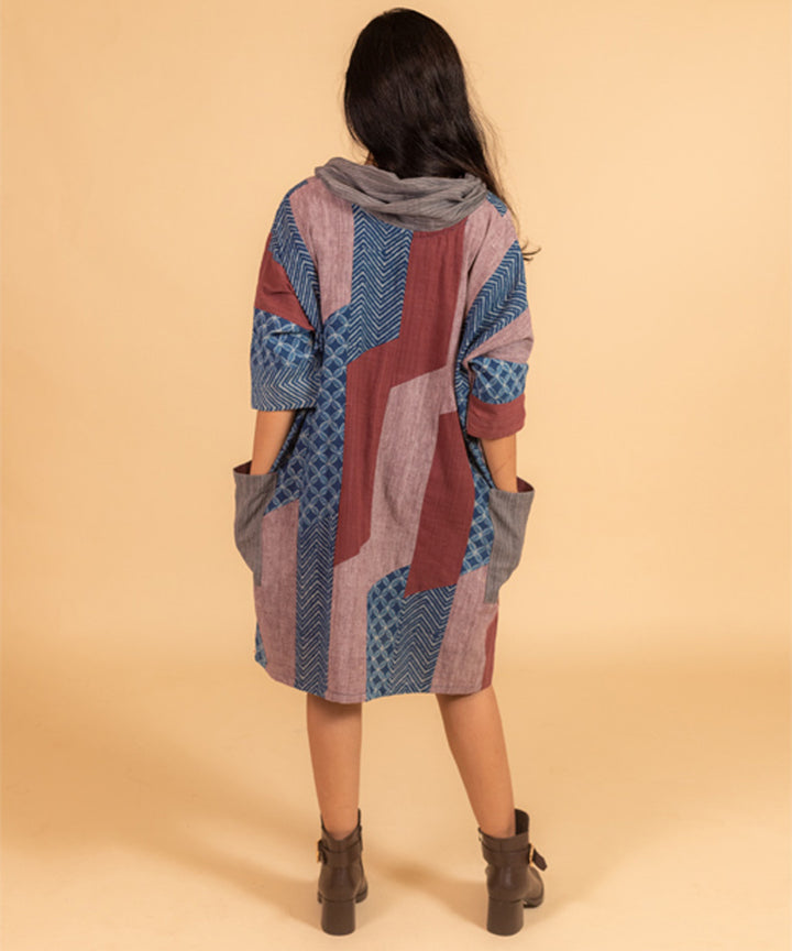Multicolor handwoven cotton tunic