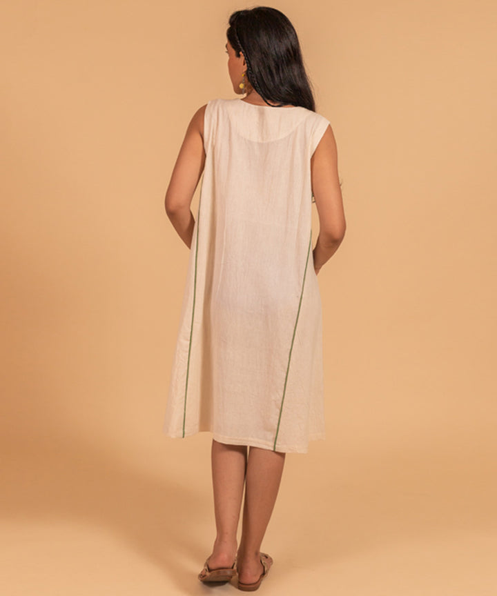 Offwhite handwoven cotton dress