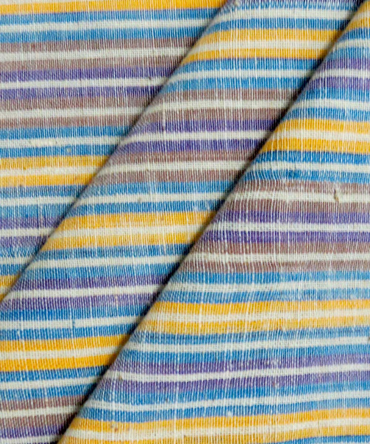 Multicolor handloom cotton khadi fabric