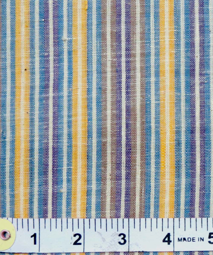 Multicolor handloom cotton khadi fabric