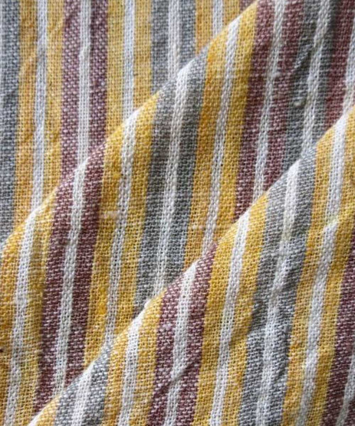 Multicolor cotton handwoven khadi fabric