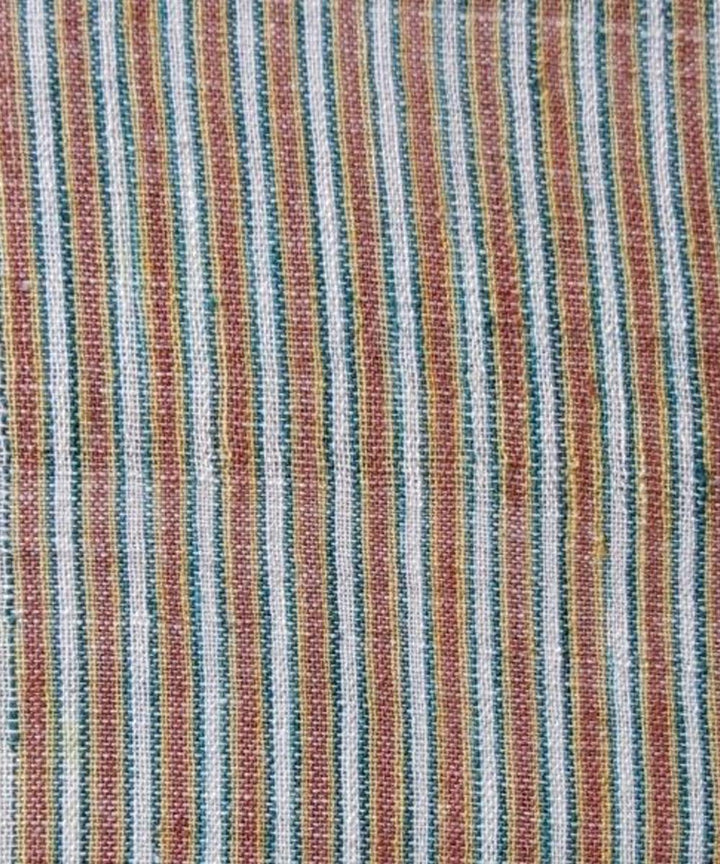 Multicolor handwoven cotton khadi fabric