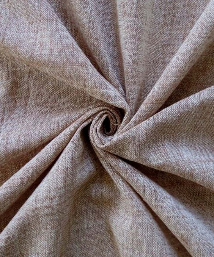 Brown handwoven cotton khadi fabric
