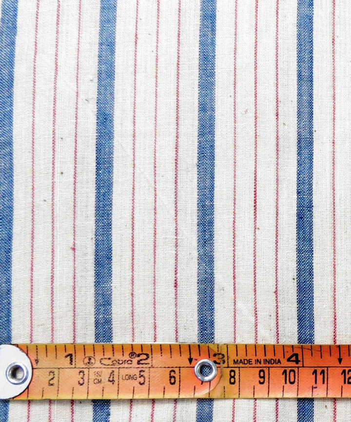 Indigo red natural dyed handwoven cotton khadi fabric