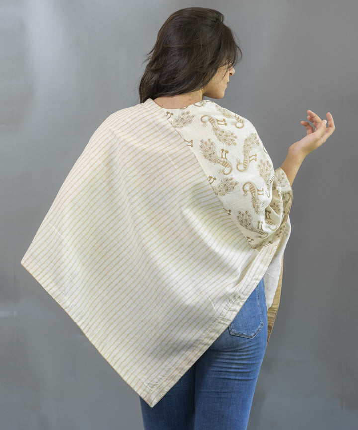 White handcrafted cotton poncho